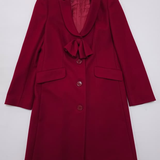 모스키노 리본디테일 울 코트