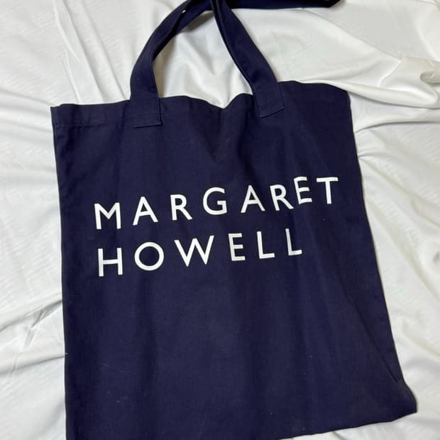 마가렛호웰 에코백 네이비