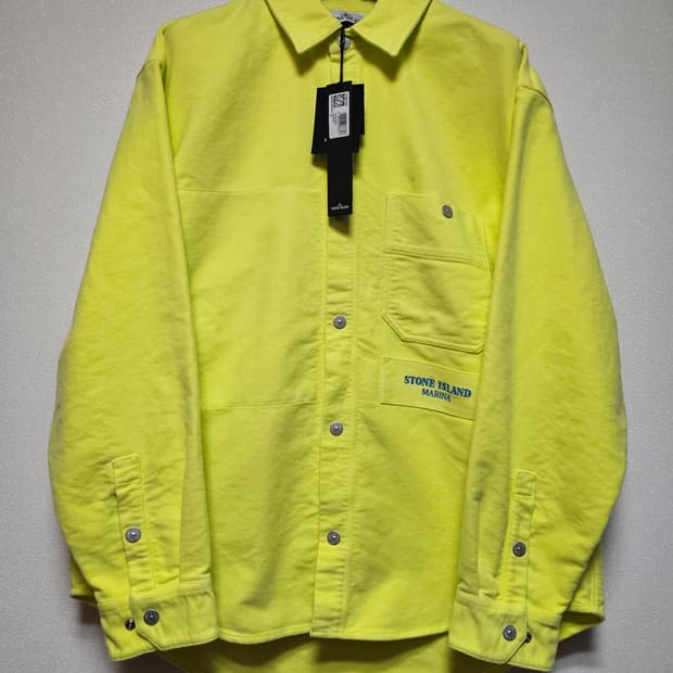 스톤아일랜드 마리나 코튼 몰스킨 릴렉스 핏 오버셔츠 (새 상품)