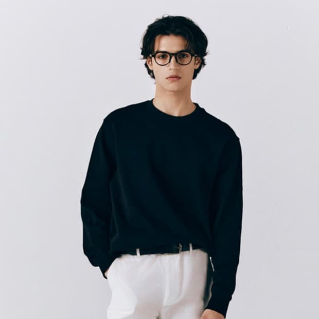 지오다노 검정 공용 맨투맨 1회착용