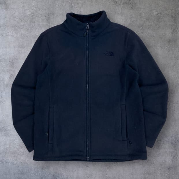 노스페이스 네이비 컬러 스몰 로고 플리스 자켓