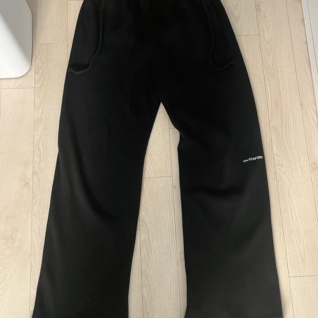 지초이 와플 바지 블랙