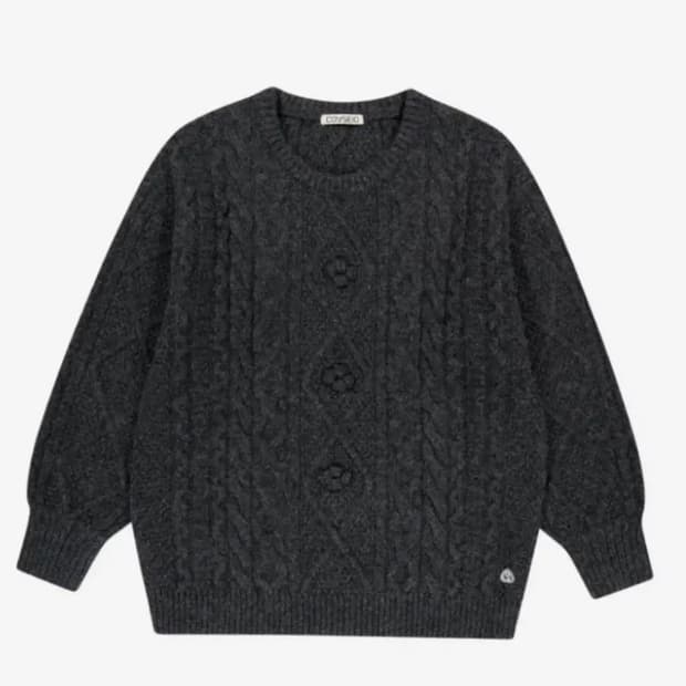 코이세이오 폼폼니트 챠콜