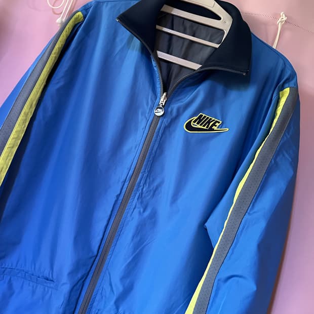 나이키 리버시블 집업 나이키 올드스쿨 대장 희귀 바람막이 자켓 양면집업