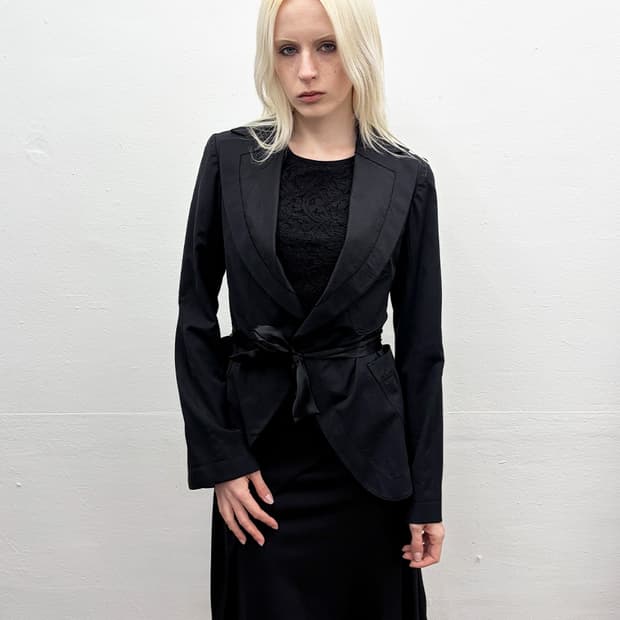 샤론 워숍 벨티드 테일러드 자켓