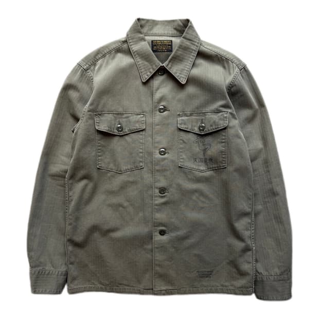 17fw 와코마리아 천국동경 해링본 아미셔츠 M