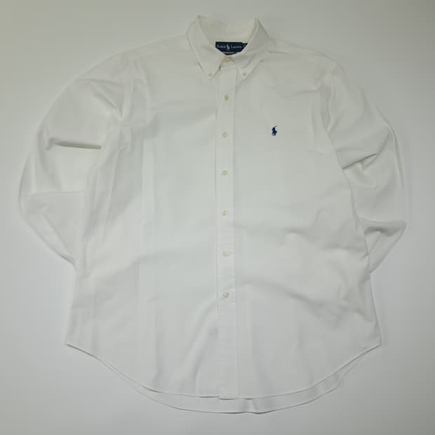 CL444 XL 폴로 00s 코튼 버튼다운 화이트 셔츠 남방