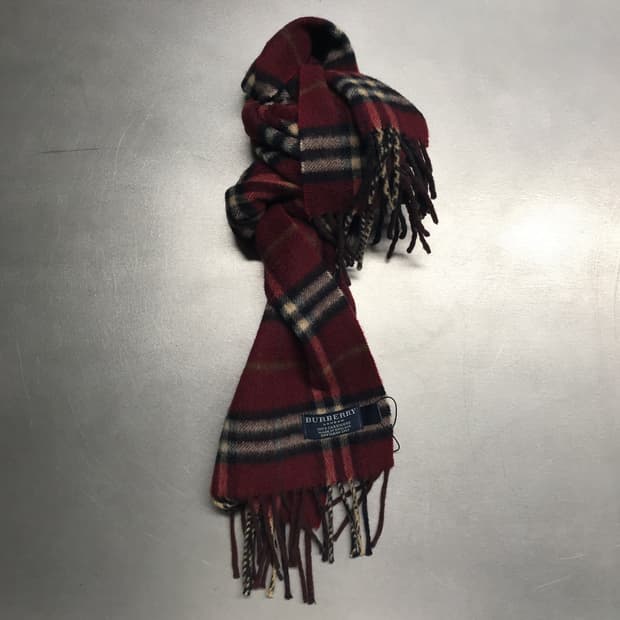 버버리 정품 캐시미어 머플러 레드