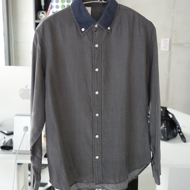 N.hollywood 엔 할리우드 도트 더블 카라 셔츠