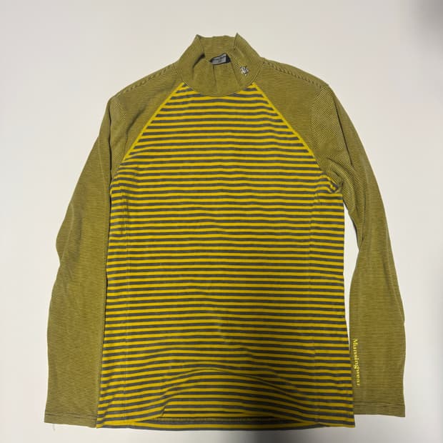 먼싱웨어 골프 스트라이프 목폴라 긴팔 티셔츠 M ~ L