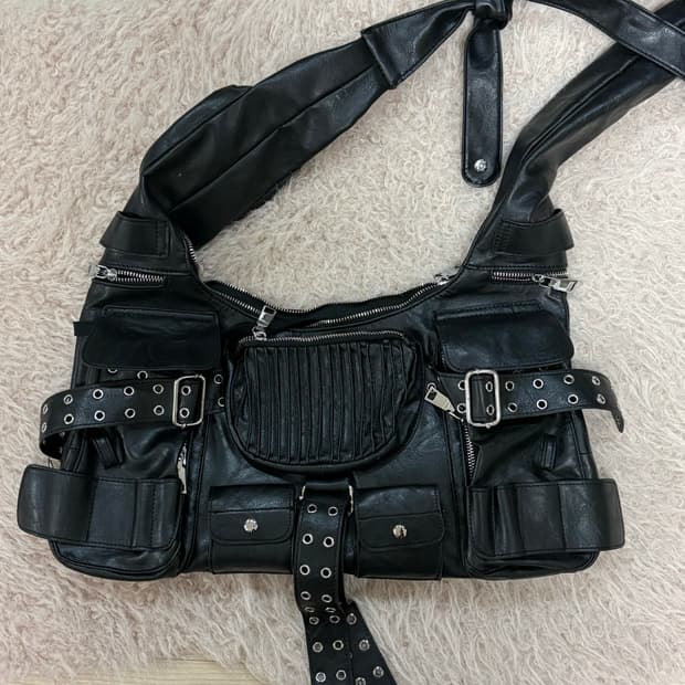 Fake Leather Shoulder Bag