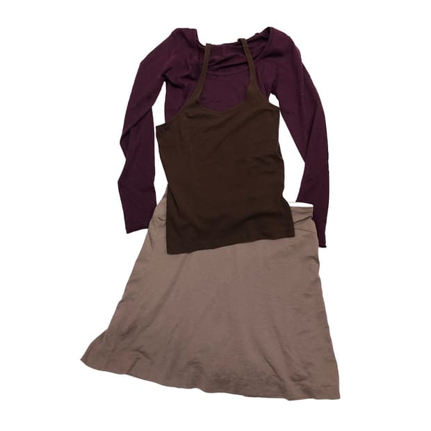 [직수입] 빈티지 모브 브라운 자켓,니트,슬리브리스,스커트