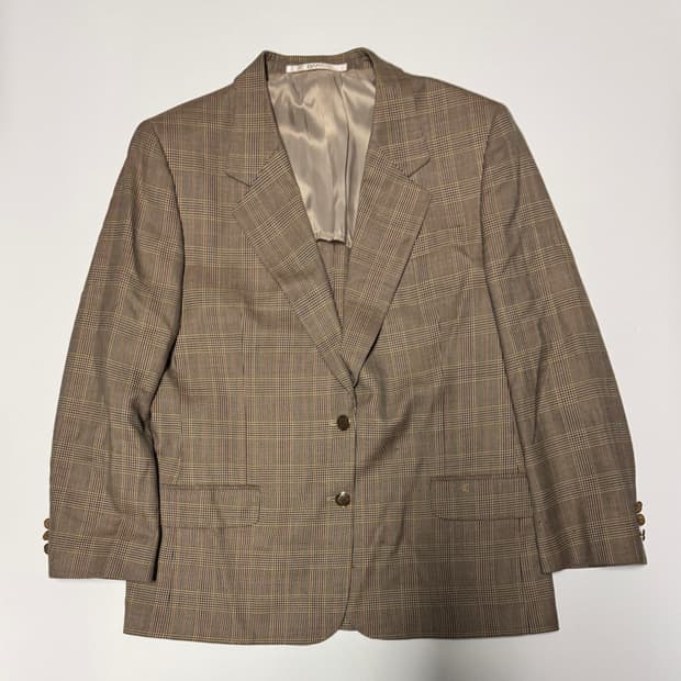 닥스 daks 시그니처 정장 체크 울 자켓 M