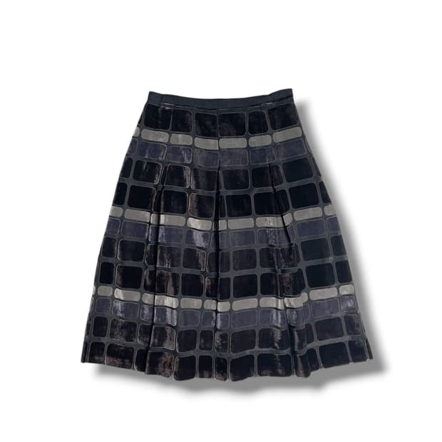 Rudy queen 벨벳 시스루 스커트