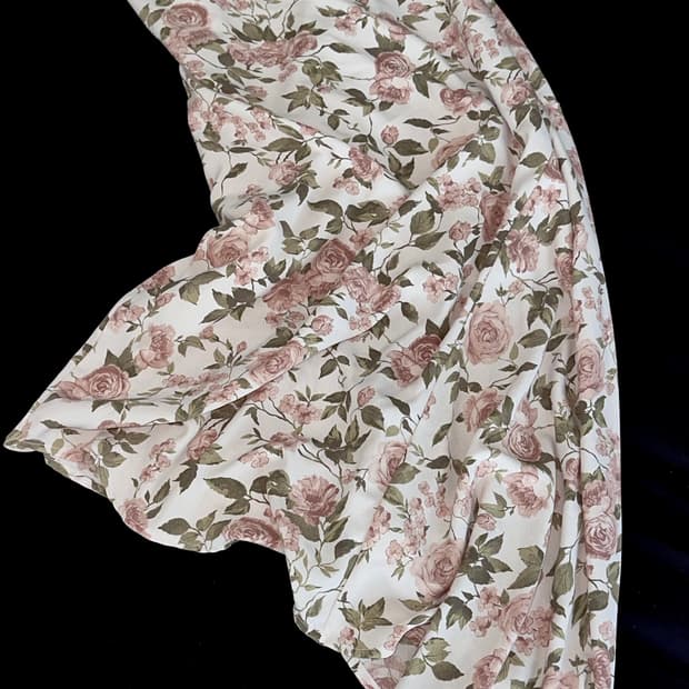 빈티지 플라워 언발 원피스