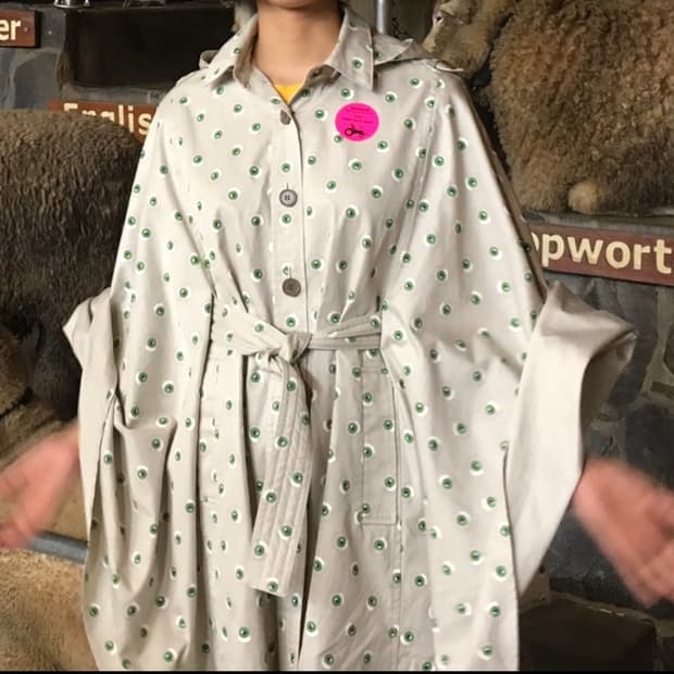 판초 스타일 코튼 아우터