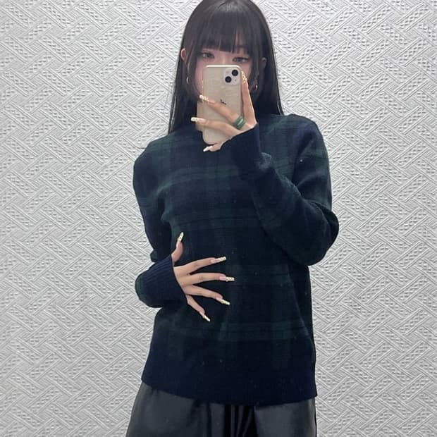 폴로 랄프로렌 레트로 빈티지 타탄체크 니트 XS C10033