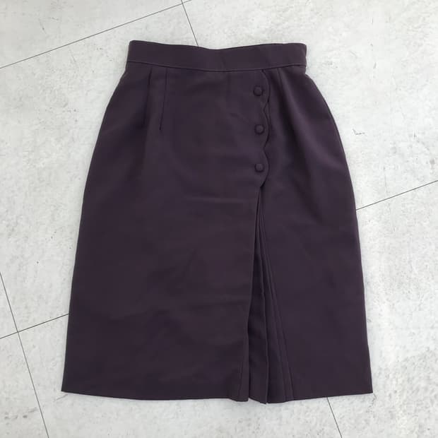 퍼플 미디 스커트