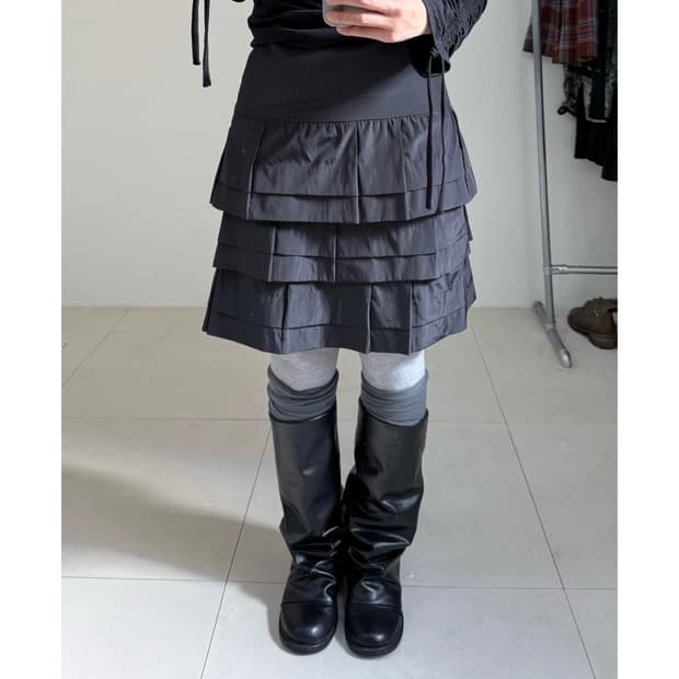 빈티지 미디 스커트