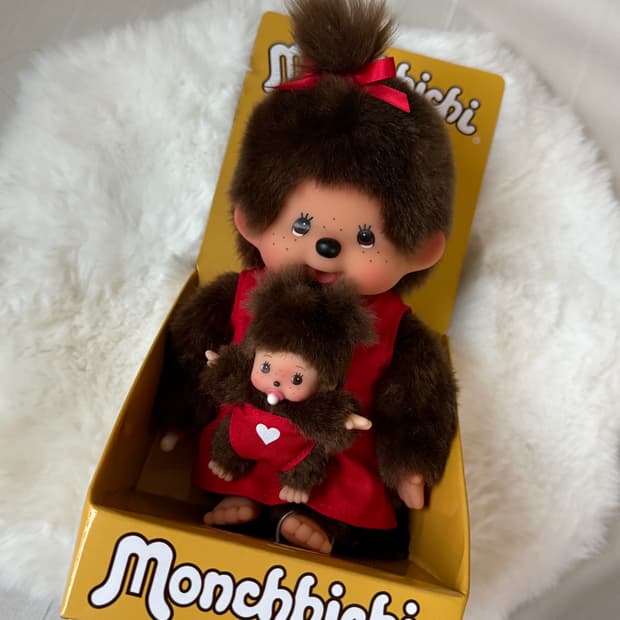 몬치치 인형 엄마랑 아기 세트 전시회한정