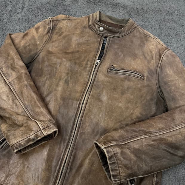 [ 정품/L ] 폴로랄프로렌 송아지 레더 가죽 자켓