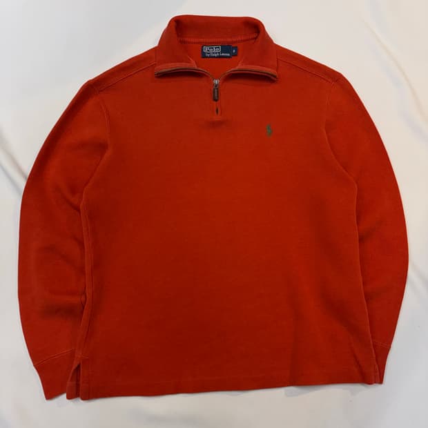 폴로 랄프로렌 코튼 반집업 니트