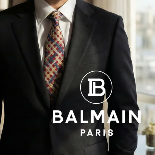 발망 실크 레드 기하 패턴 넥타이 9.6cm A+~A등급 A19306
