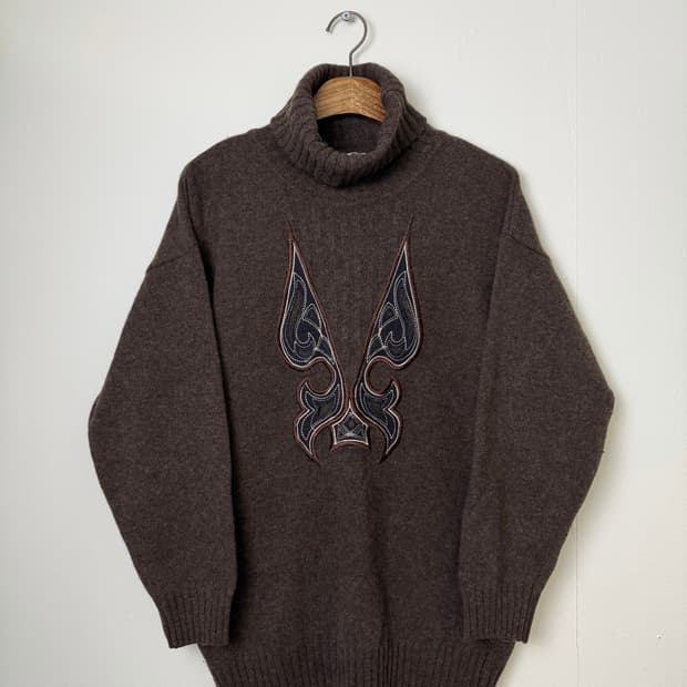 90s CREOLA 컷오프 패치 스웨터 (MADE IN ITALY)