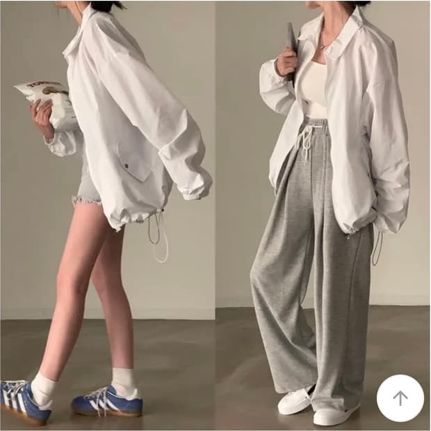 에이블리 남여공용 카라 윈드 바람막이 자켓 (새상품)