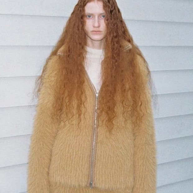 낫띵에브리띵 비건 퍼 니트 자켓