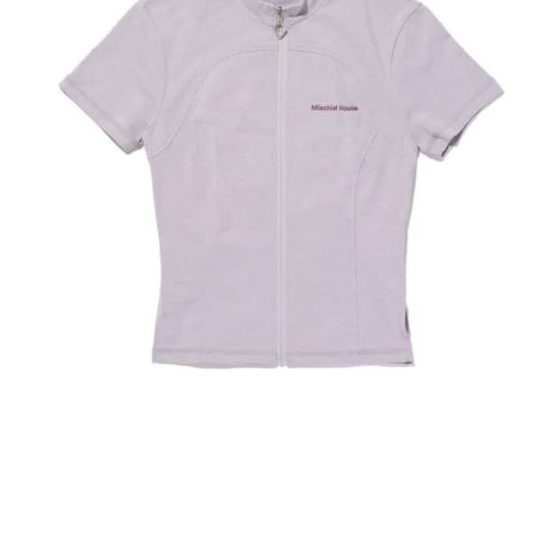 mschf 미스치프 MOCK NECK ZIP UP SHORT SLEEVE