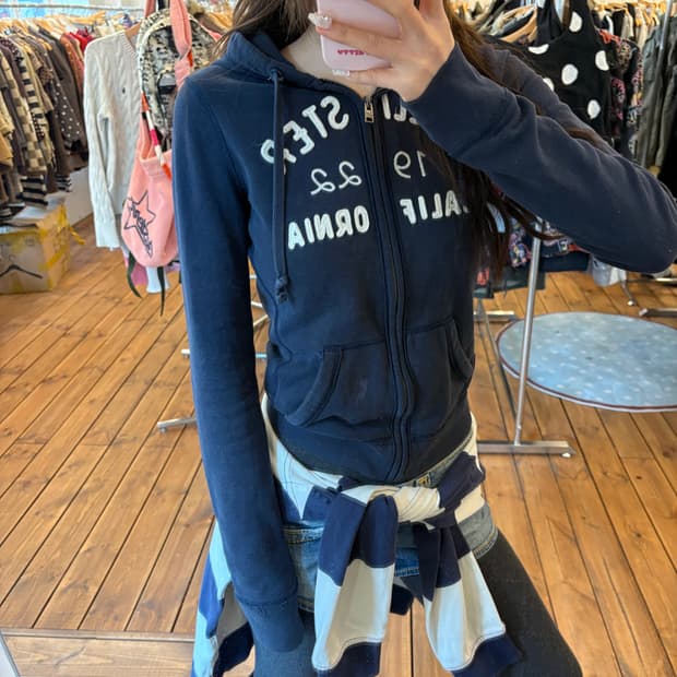 홀리스터 네이비 후드집업