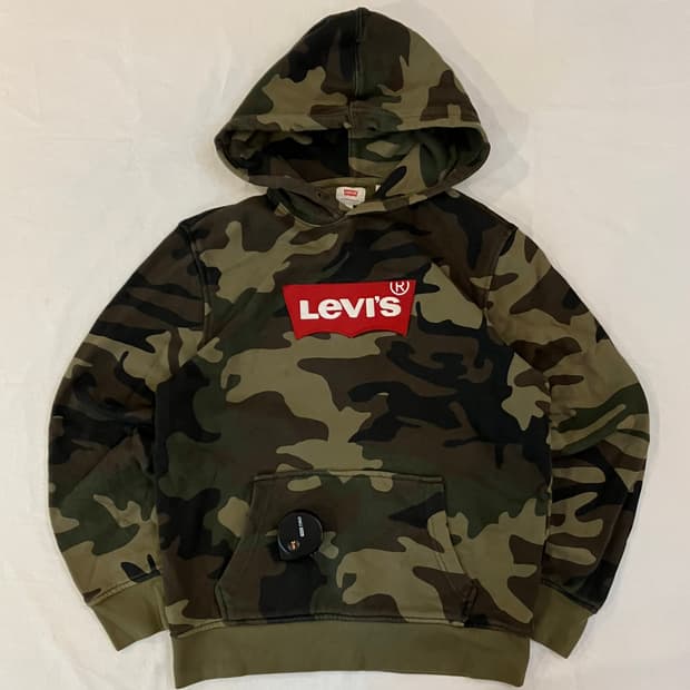 희귀) 리바이스 빅로고 카모 후드티
