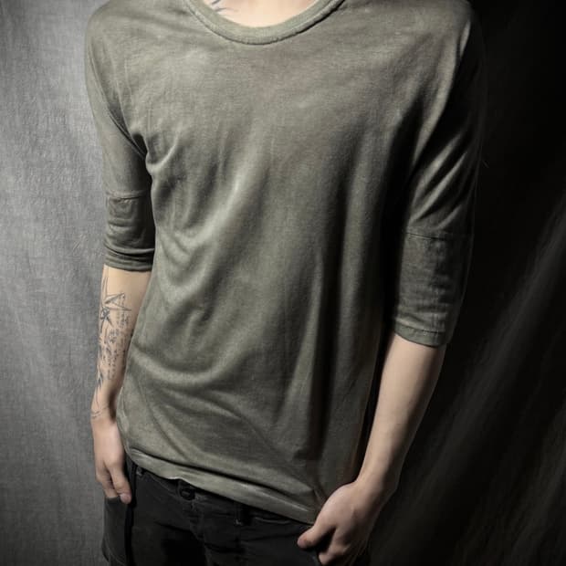 Overdyed Layered 3/4 Sleeve T-Shirt