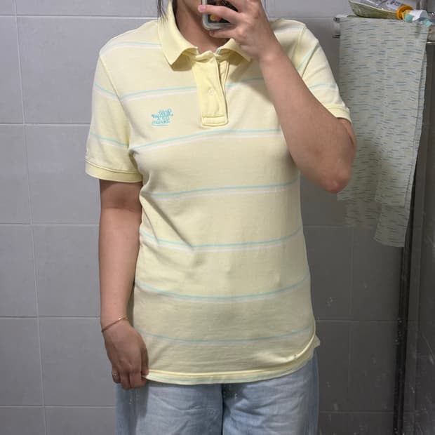 대대장) 타미 힐피거 레몬 민트🍋👗 스트라이프 pk 티셔츠