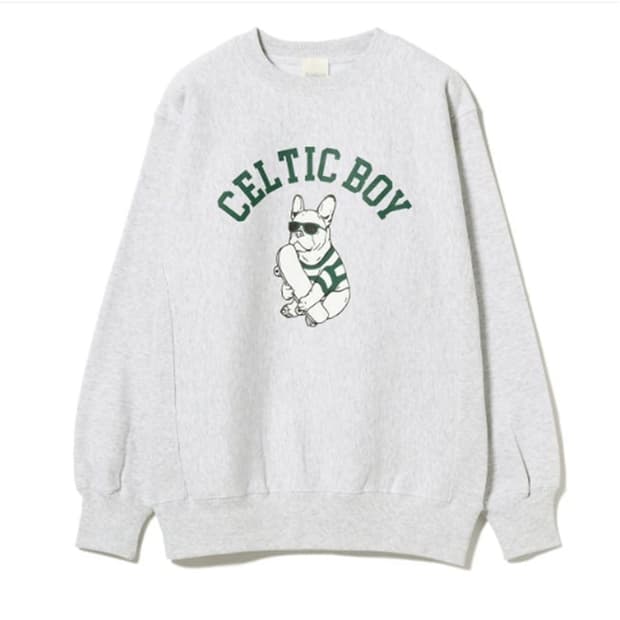 fLAnsisCA 프린트 맨투맨 남성 L 약 기모 라운드 면 티 사랑봉봉