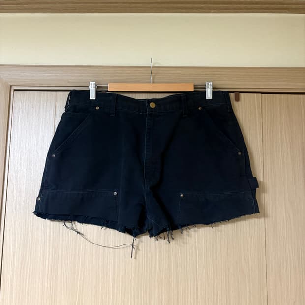 칼하트 더블니 컷오프 10s 블랙 36