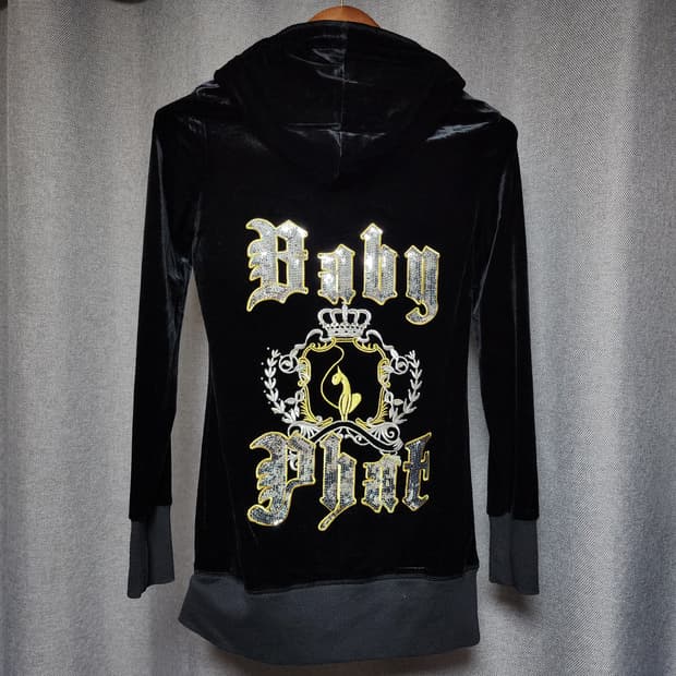 Y2k 키치 벨벳 롱 후드집업