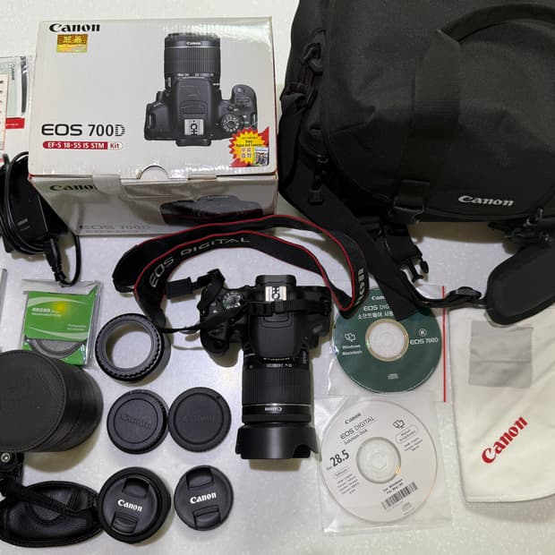 신품급 캐논 EOS700D 18-55mm+렌즈 2종 세트