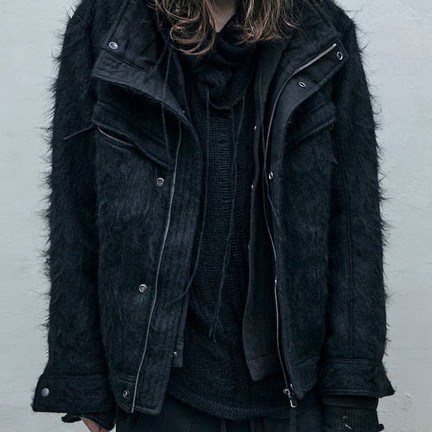 [M] Blackmerle Mohair Jacket / Black