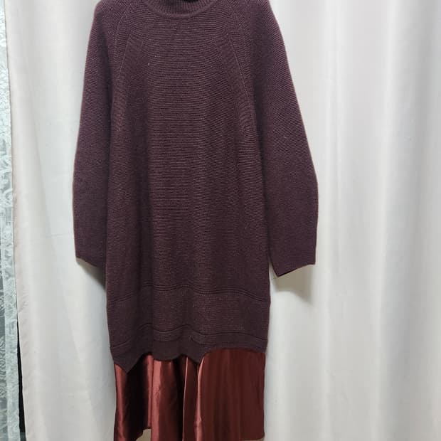 나이스크랍새틴레이어드 맥시니트원피스