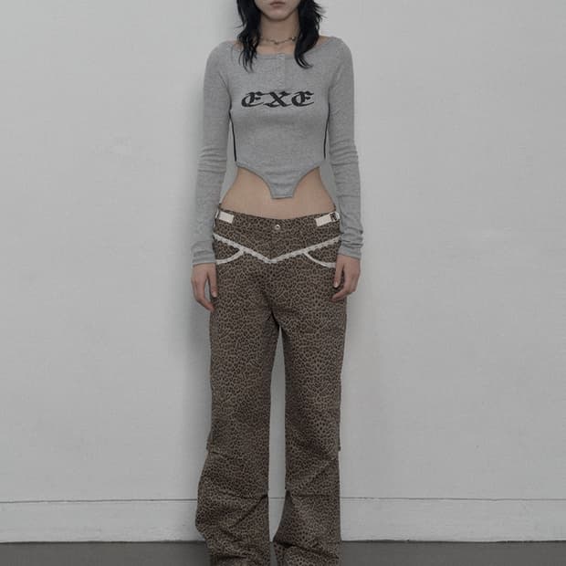 [원가_152,000] 셋업이엑스이 - LEOPARD LACE PANTS