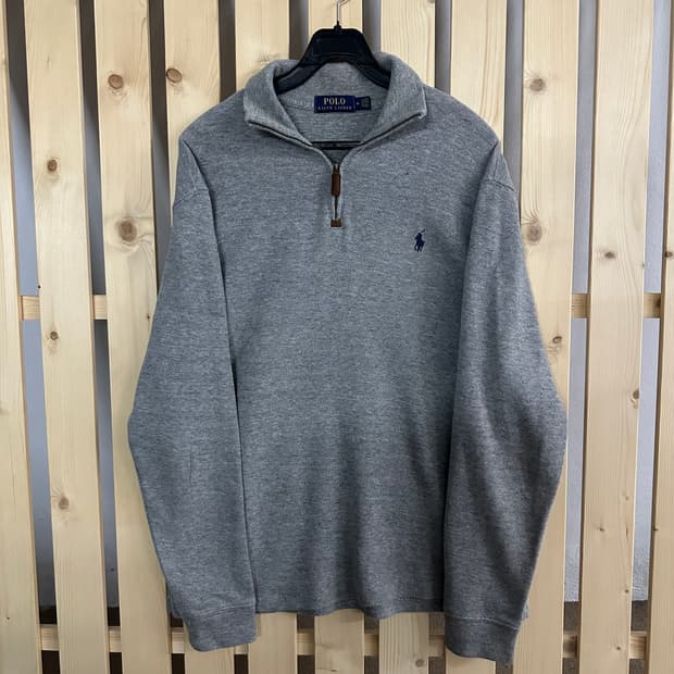 (M) 폴로 랄프로렌 그레이 반집업 맨투맨