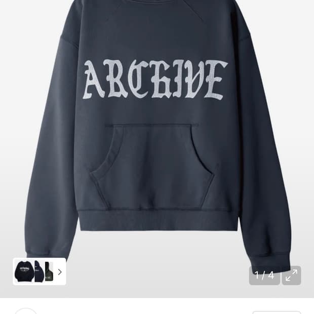 Etce ARCHIVE V RIP 후드 (COOL GRAY)