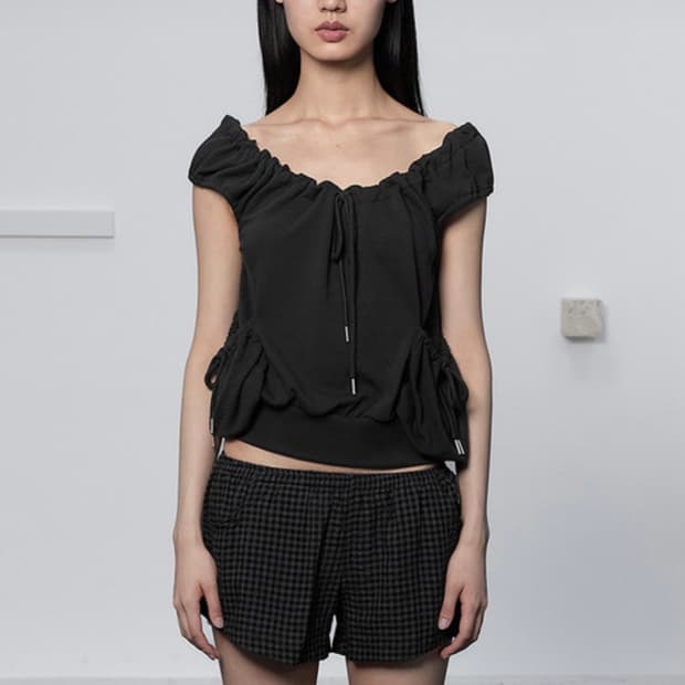 구함)Cerric STRING POCKET SWEAT SLEEVELESS