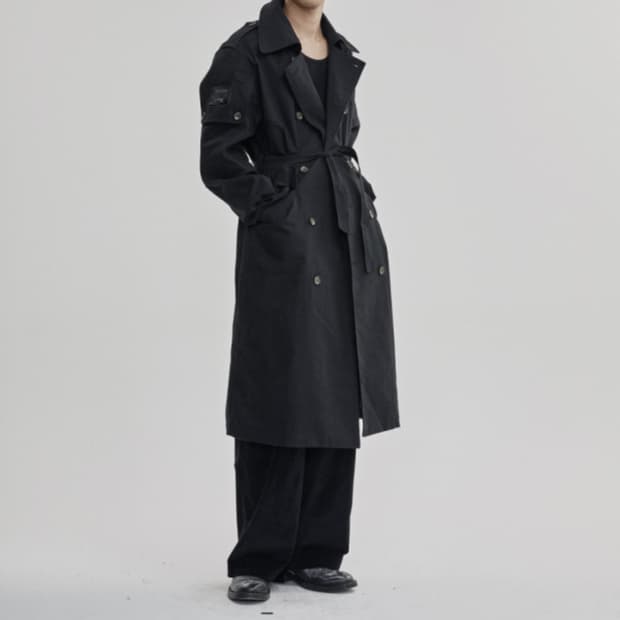 비로크 23fw 워싱 린넨 트렌치 코트