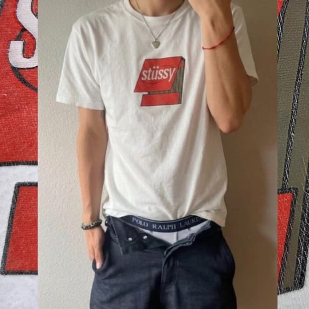 00's 올드 스투시 매치박스 그래픽 티셔츠