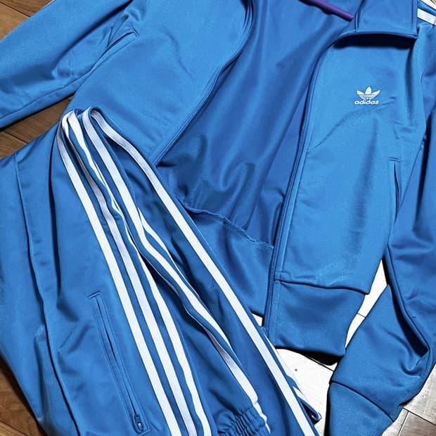 아디다스 파이어버드 트랙탑 스카이블루 xs 셋업