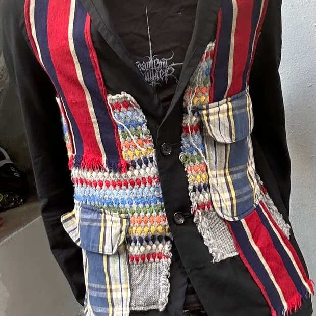 2000s 꼼데가르송 패치워크 자켓