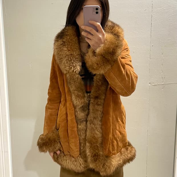 일본 빈티지 피그스킨 무스탕 코트